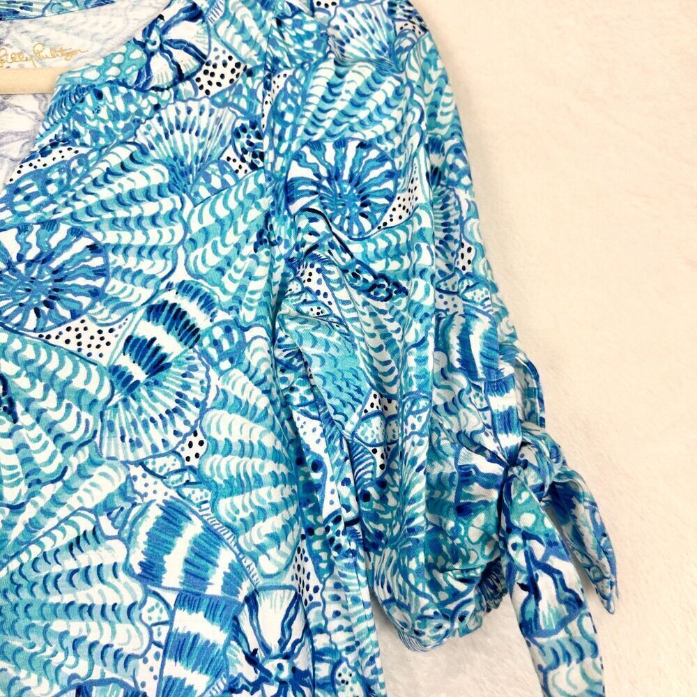 Lilly Pulitzer Easley T Shirt Dress Size XXS Amalfi Blue By The Seashore Vacay - Picture 4 of 8